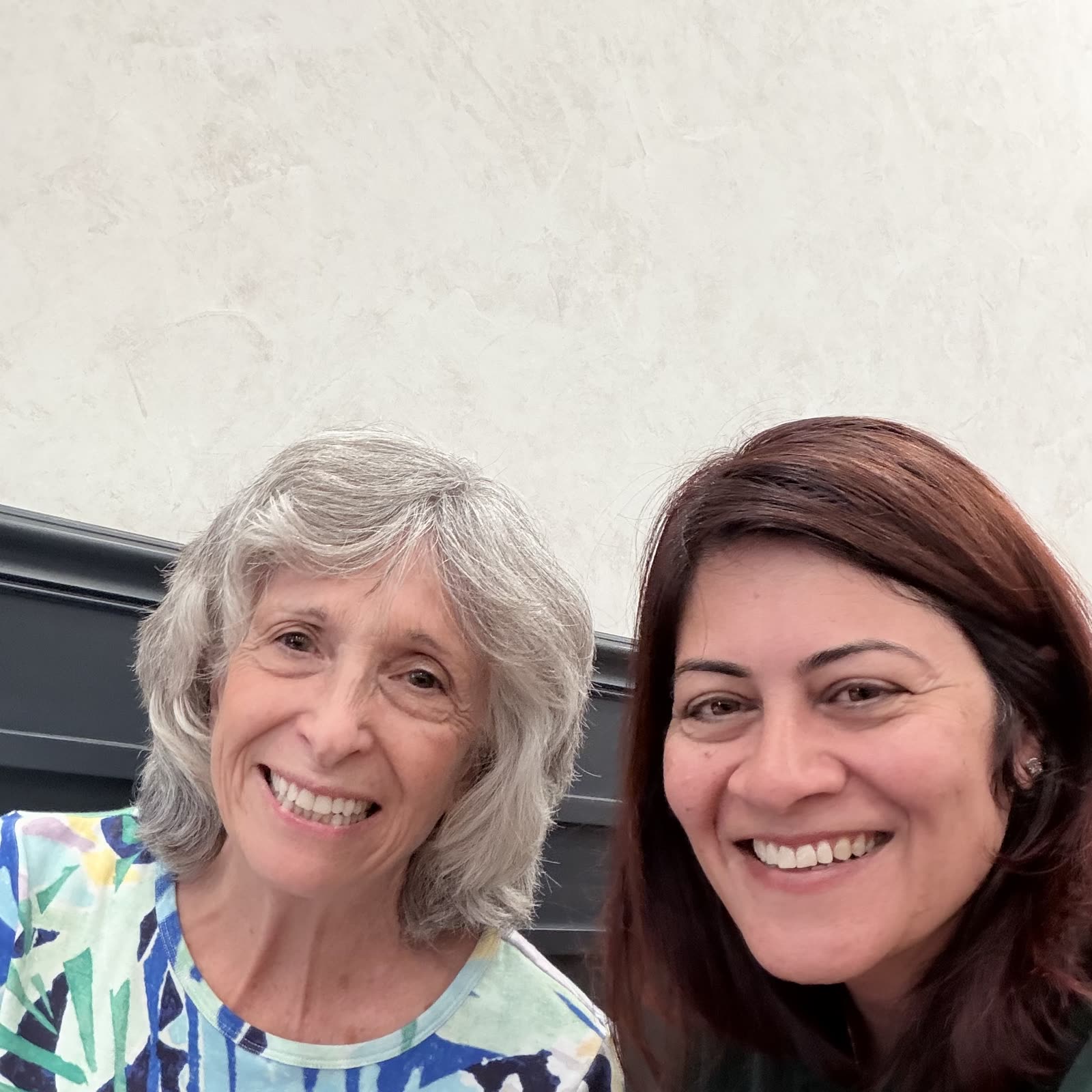 Megha Chawla with a San Carlos neighbor
